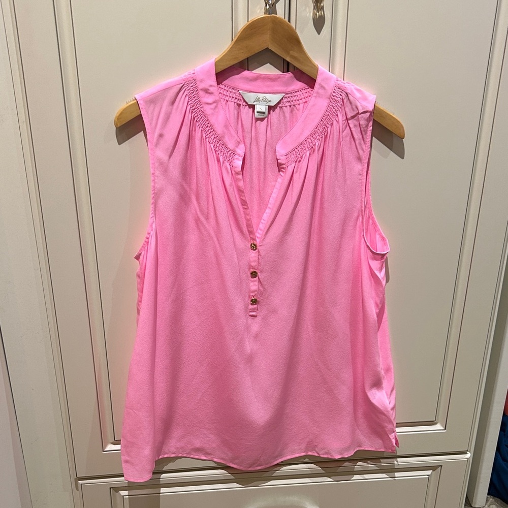 Lilly Pulitzer Sleeveless Elsa Silk Blouse New Without Tags